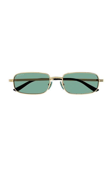 gucci - gg1034s - shiny endura gold - metal|Shiny Gold Metal Rectangular.